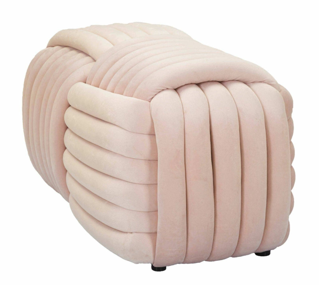 Panca Calcea, Panchina multiuso, Seduta per ospiti, Cassapanca multifunzione, 90x45 h45 cm, Rosa