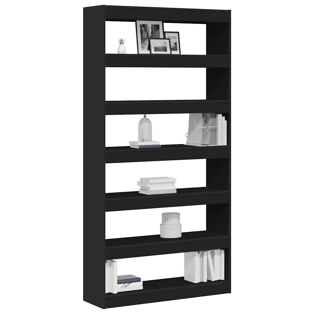 Armadio per Libri 6 livelli 100 x 30 x 198 cm Nero 3333925