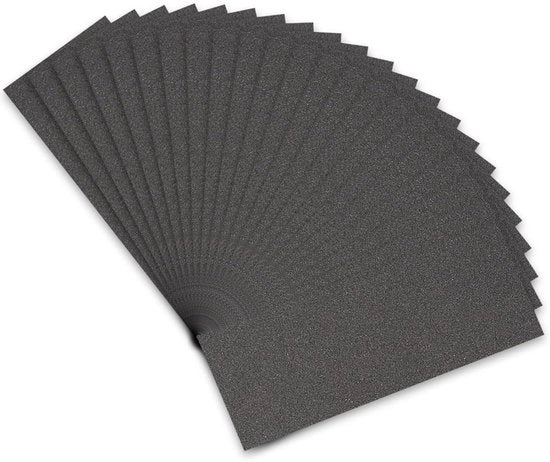 Set di carta abrasiva 21 delicato 220 trama per legno auto metallo e vernice 23 x 9 cm