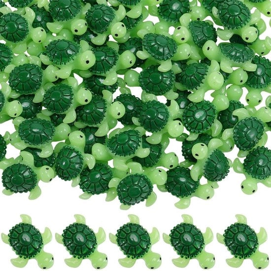60 Pezzi di Schildpad Miniature a Luce Nera per Decorazione di Giardino
