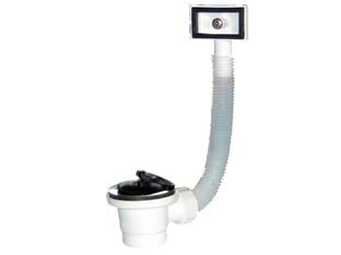 PILETTA MOPLEN CON TAPPO MANIGLIA E TROPPO PIENO FLESSIBILE  11/2 per lavelli inox e sintetici