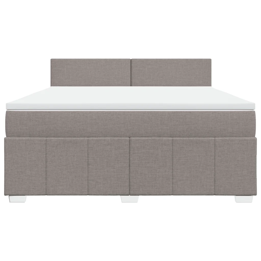 Giroletto a Molle con Materasso Tortora 180x200 cm in Tessuto