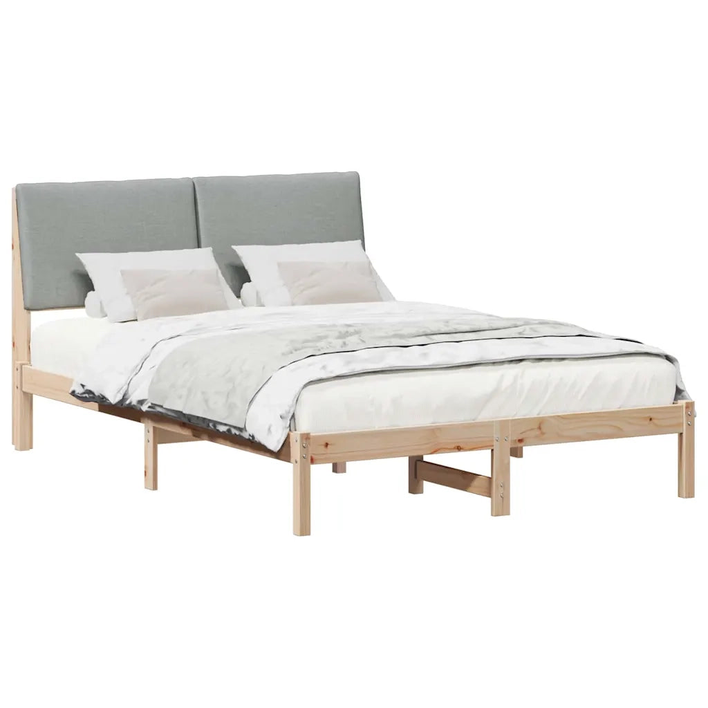 Struttura del Letto Marrone e grigio chiaro 140 x 190 cm