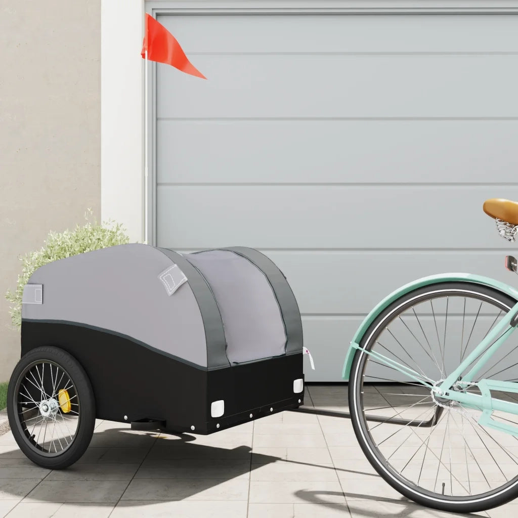 Rimorchio da Bici Nero e Grigio 45 kg in Ferro CFW4185055