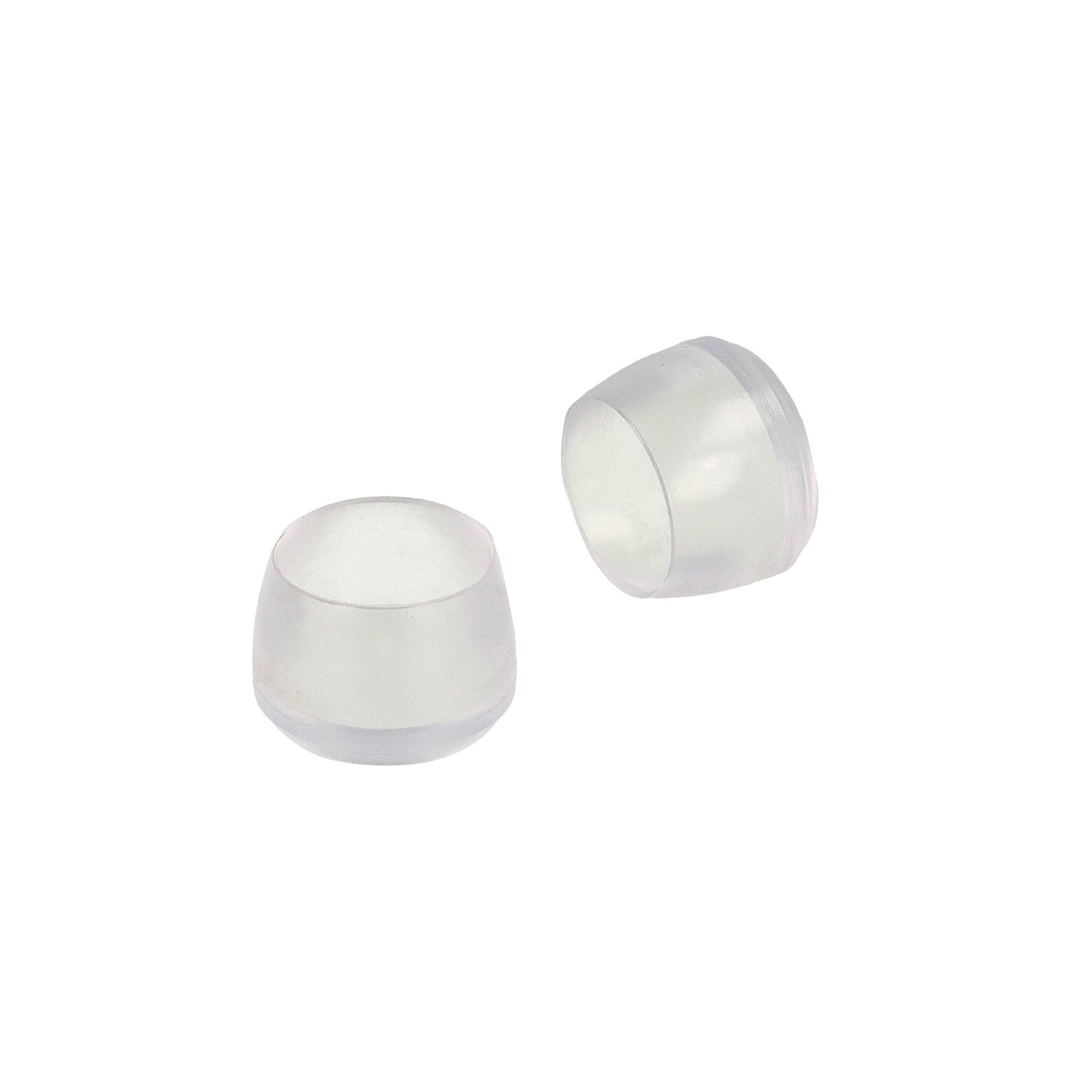 Puntali tondi PVC trasparente Ã˜ 22 mm. - 4 pz.