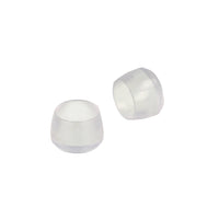 Puntali tondi PVC trasparente Ã˜ 22 mm. - 4 pz.