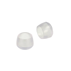 Puntali tondi PVC trasparente Ã˜ 22 mm. - 4 pz.