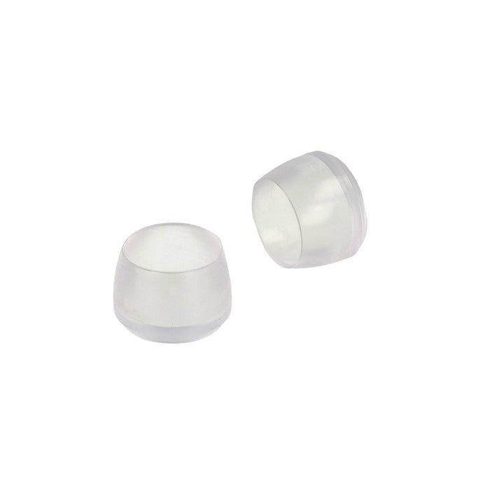 Puntali tondi PVC trasparente Ã˜ 22 mm. - 4 pz.