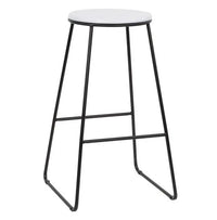 Sgabello da Bar Struttura in Metallo Achelor Nero e Bianco 32 x 32 x 71 cm