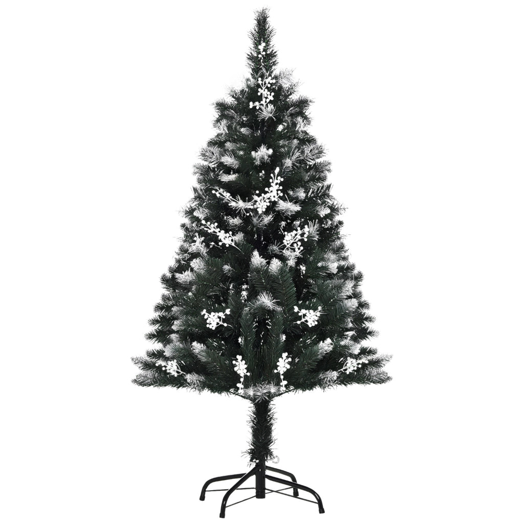 Albero di Natale Artificiale 120 cm ¨C zephmum ¨C Verde, Base in Acciaio Pieghevole
