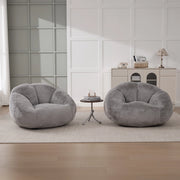 Divano Pouf Morbido in Peluche ¨C MINIMAL ¨C Grigio, Soggiorno