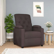 Poltrona Reclinabile Marrone Scuro in Tessuto 339107