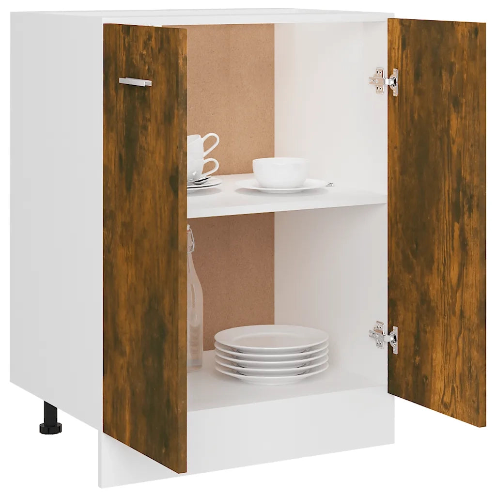 Mobiletto Rovere Fumo 60x46x81,5 cm in Legno Multistrato cod mxl 77688