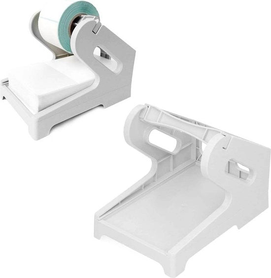 Accessori per stampante termica desktop - supporto per rotoli - etichette infinite - accessori per stampante etichette desktop - supporto per stampante termica - supporto per rotoli bianco - 19 x 13 x 15 cm.