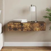 Tavolino da Parete Laterale Rovere Fumo 87,5 x 34,5 x 17 cm 898330