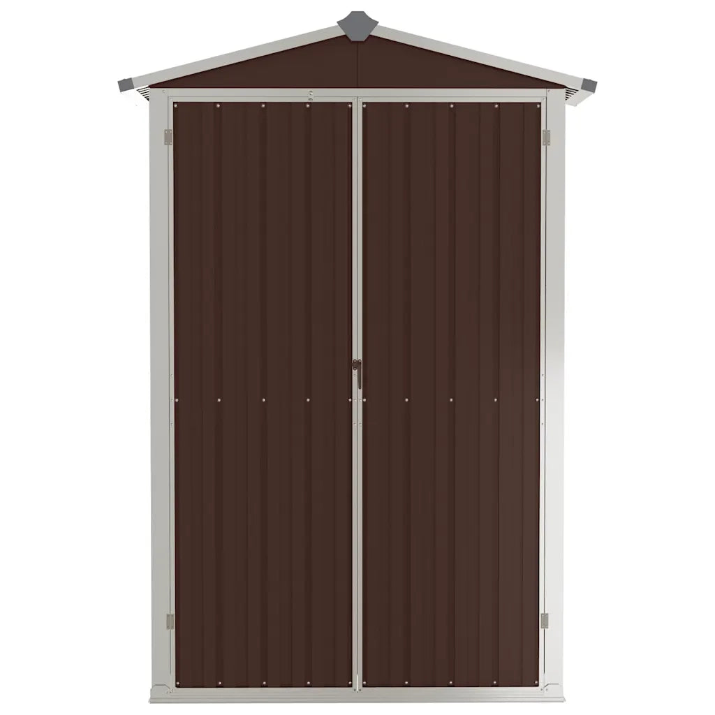 Capanno da Giardino Marrone 116x45x175 cm in Acciaio Zincato 46304