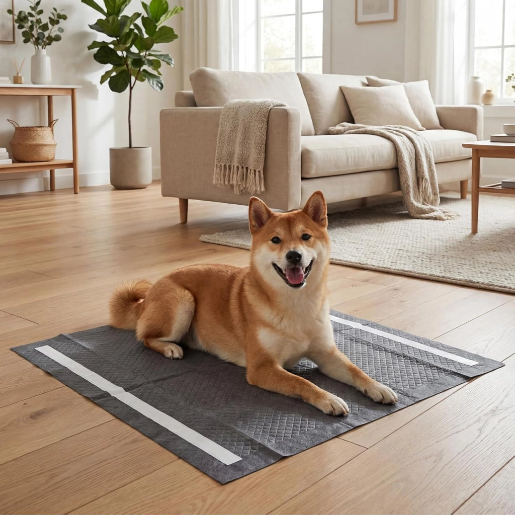 Tappetini Igienici per Cani al Carbone Attivo, 6 Strati Impermeabili per Addestramento Pipì Cani e Conigli, Rapido Asciugatura, Usa e Getta per Interni ed Esterni, 60x60cm