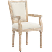 Sedia da pranzo in legno ¨C zephmum ¨C crema, stile retr¨°, 54.5x59x96 cm