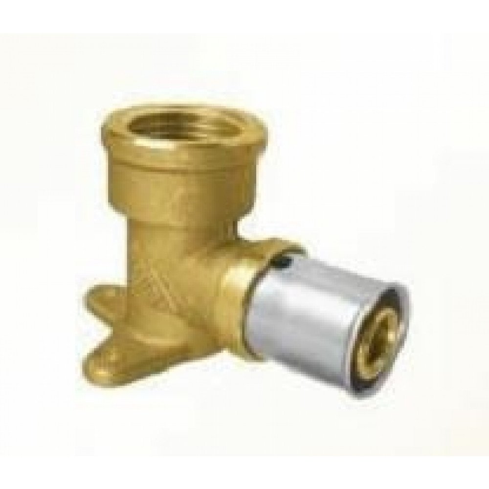 Gomito femmina con flangia a pre ssare d.16x1/2  b08wymfp4h