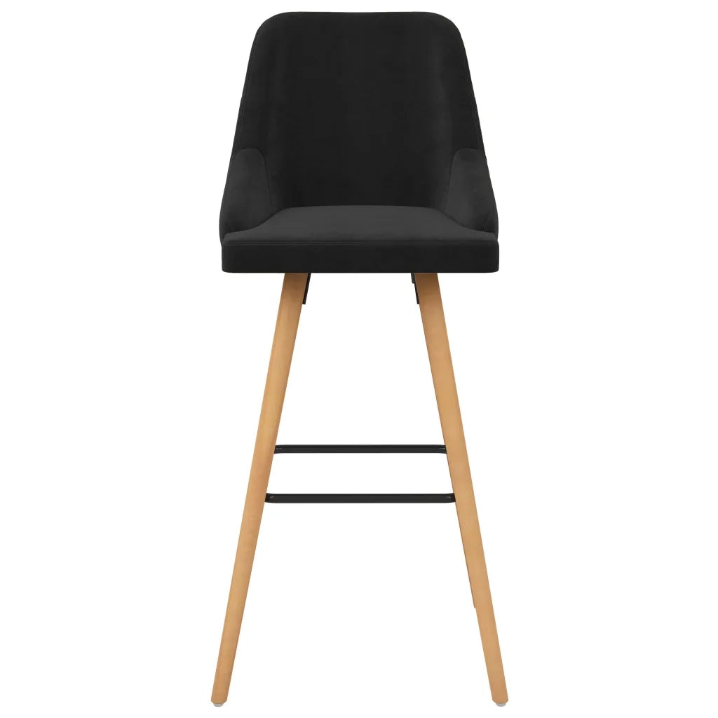 Sgabelli da Bar 2 pz Neri in Velluto cod mxl 72646