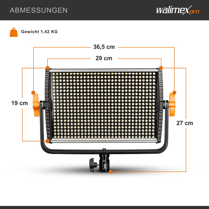 Niova 900 Plus Daylight Faretto per fotografia, luce a pannello LED 54 W per foto e video dimmerabile, con telecomando, per studio fotografico