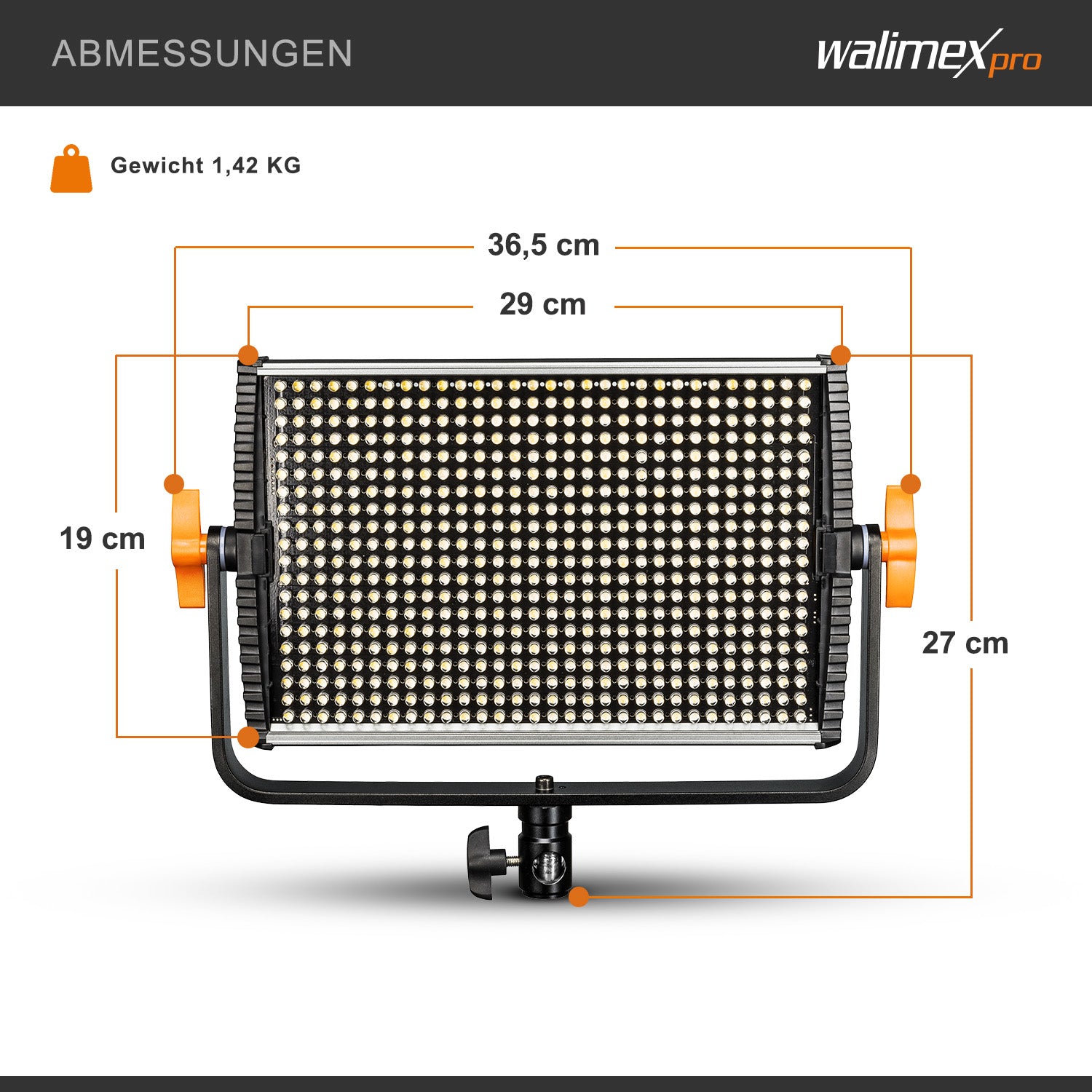 Niova 900 Plus Daylight Faretto per fotografia, luce a pannello LED 54 W per foto e video dimmerabile, con telecomando, per studio fotografico
