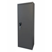 Armadio Blindato Per Armi In Acciaio 3 Posti Con Chiave E Serratura Digitale Tesoretto Tasca Porta Oggetti Cassaforte Sicura Grigio Scuro 148x30x25 Cm