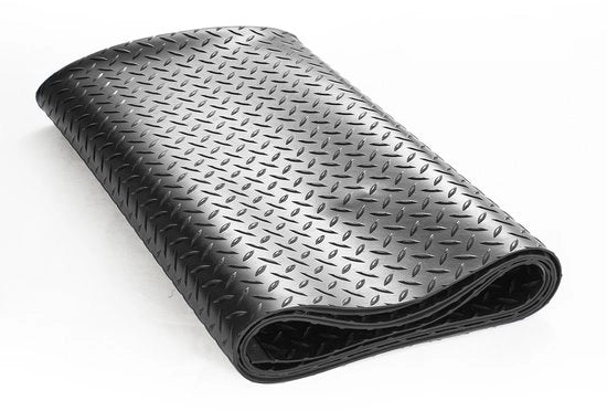 Mat di gomma - Rullo antiscivolo per pavimento - Protezione del pavimento di garage - 3mm SBR gomma - 1236 x 3065 mm - Nero