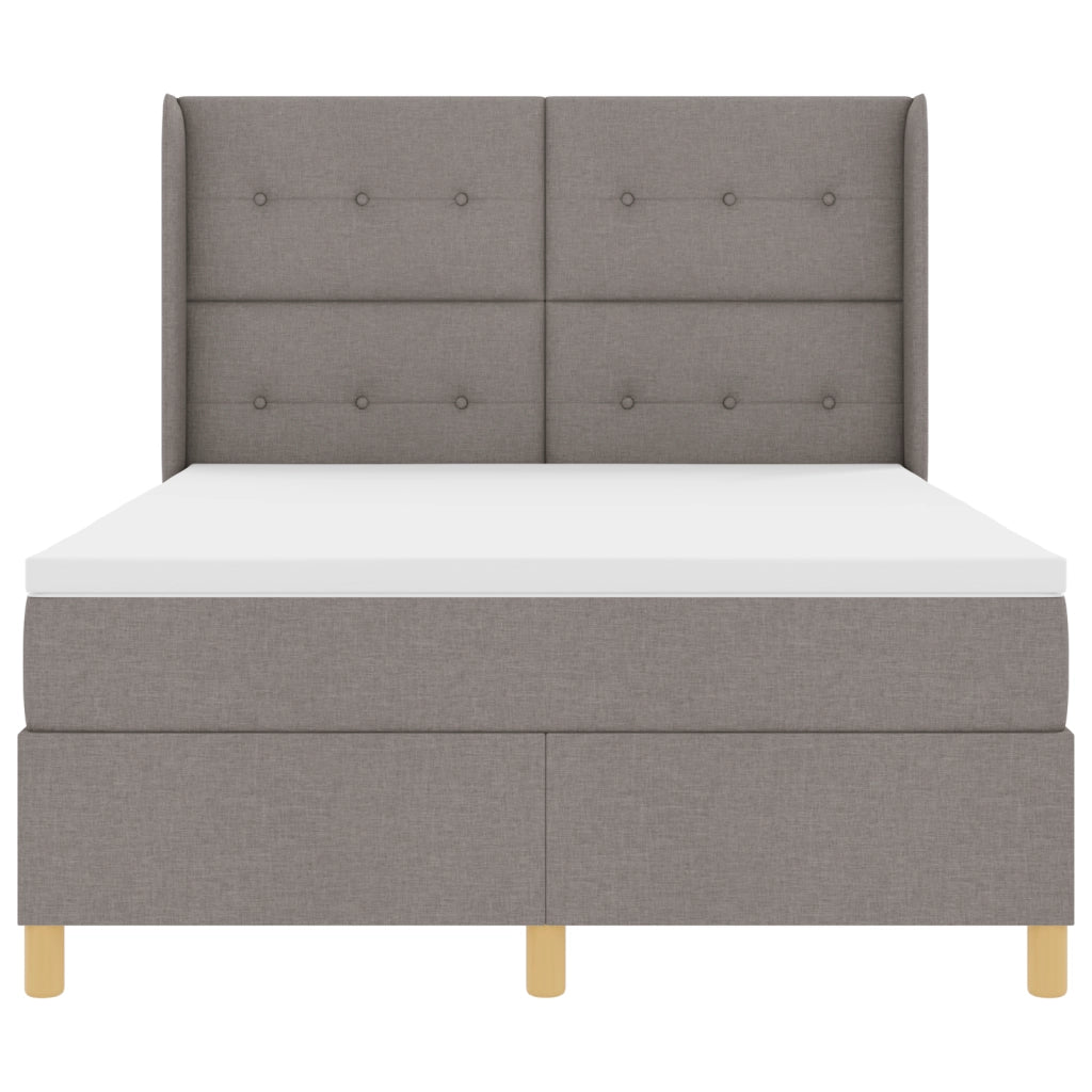 Letto a molle con materasso vitaXL Tortora 160x200 cm Tessuto