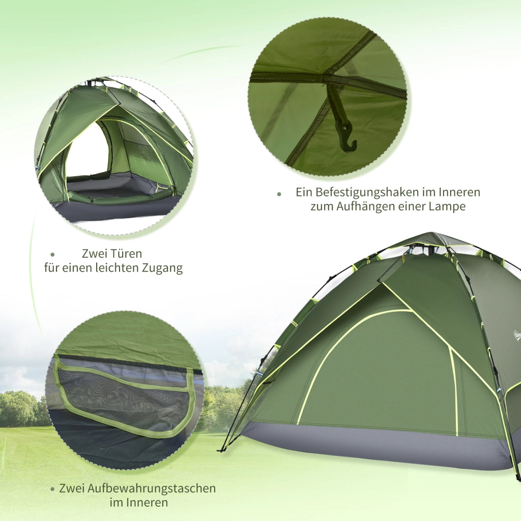 Tenda da campeggio 3 persone ¨C zephmum ¨C Kuppelzelt, 1000mm Wassers?ule, giardino