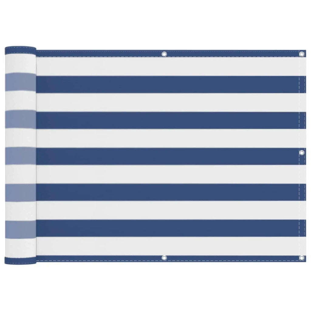 Schermo da balcone Blu e Bianco 75 x 200 cm 42030637