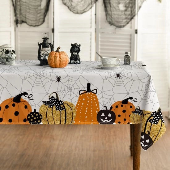 Tappeto da tavola per Halloween, 130 x 220 cm, tema spettrale, tappeto da tavola per feste, picnic, cena, decorazione