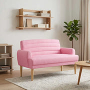 Loveseat con bottoni imbottiti Rosa 116 x 67 x 80 cm Tessuto 42041786