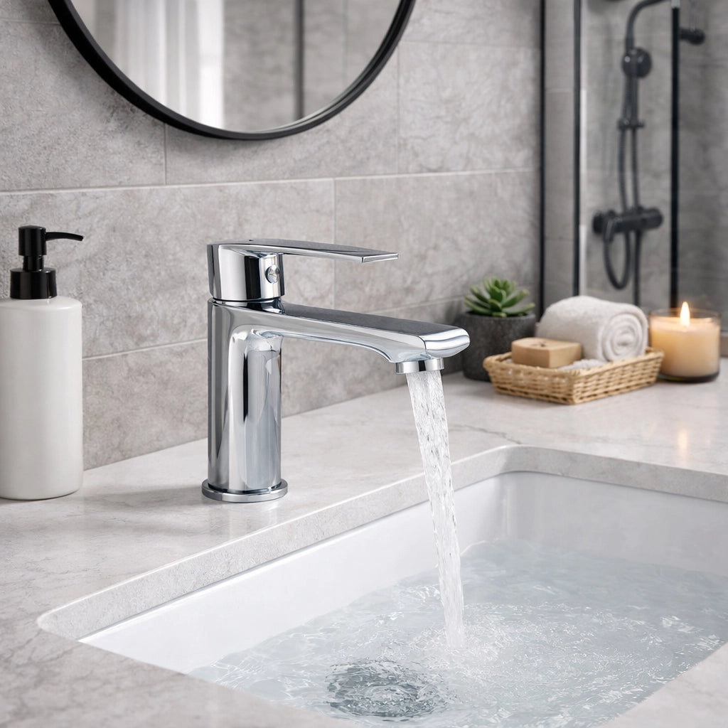 Rubinetto Lavabo Cromato Monocomando con Aeratore Anticalcare 94000