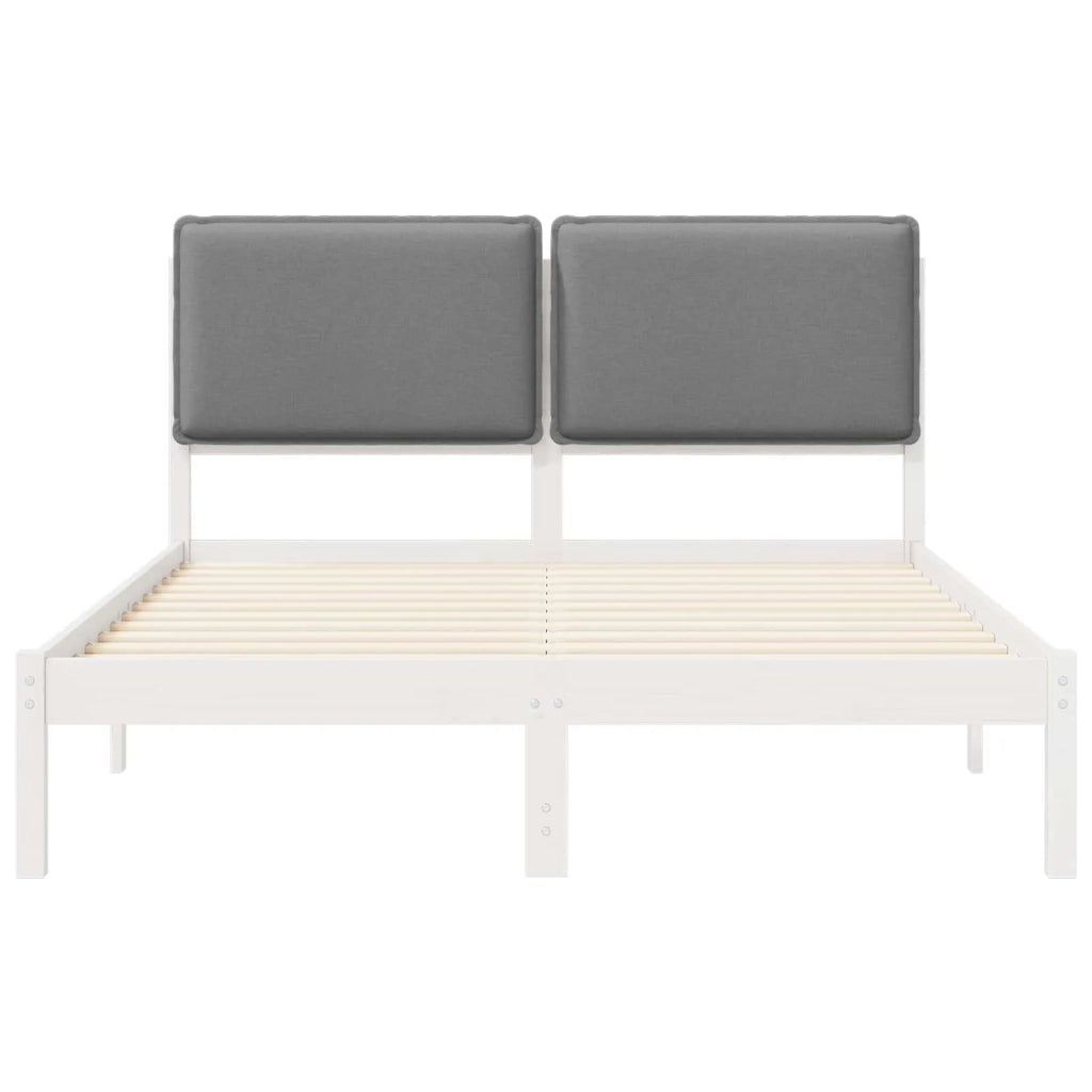 Letto con Testiera Rivestita Grigio chiaro 160 x 200 cm 877828