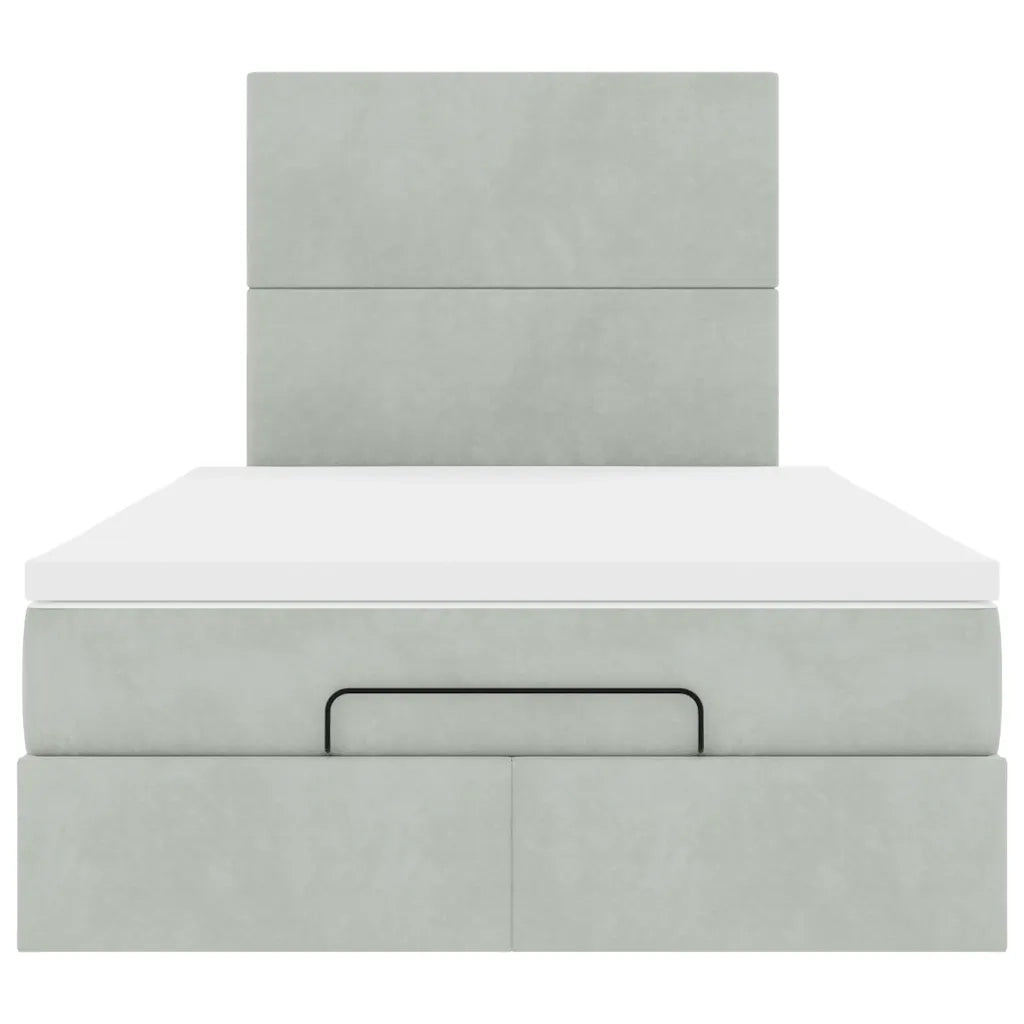 Struttura Letto Pouf con Materassi 120x200 cm Velluto