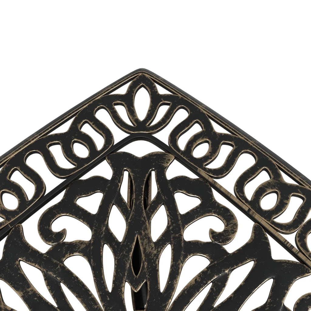 Tavolo da Giardino Bronzo 53x53x53 cm in Alluminio Pressofuso 4002815