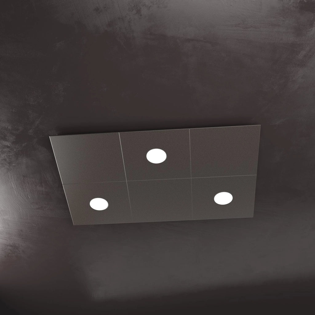 ECCENTRIC APPLIQUE-PLAFONIERA 3 LUCI + 3 DECORATIVO MARRONE 1156-3L3D-MA