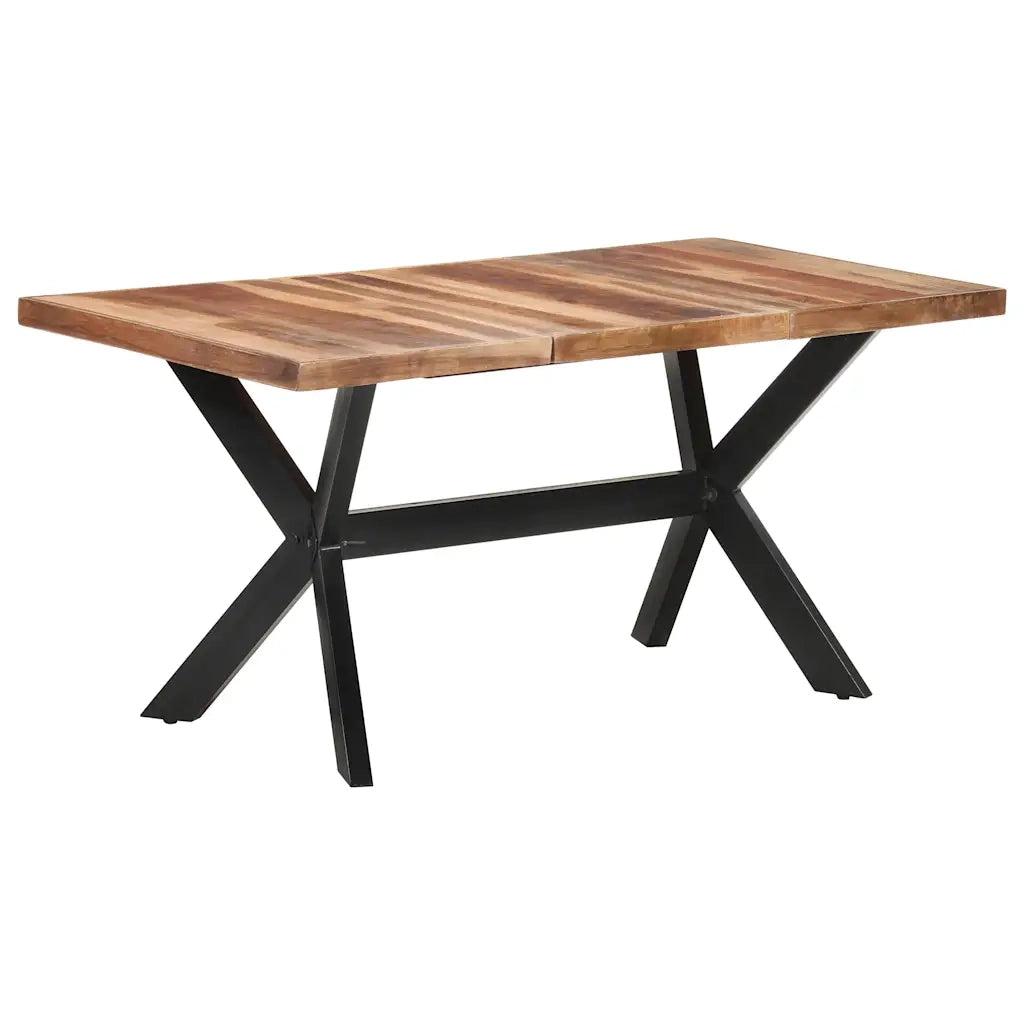 Tavolo da Pranzo 160x80x75 cm Legno Massello con Finitura Miele cod mxl 11951