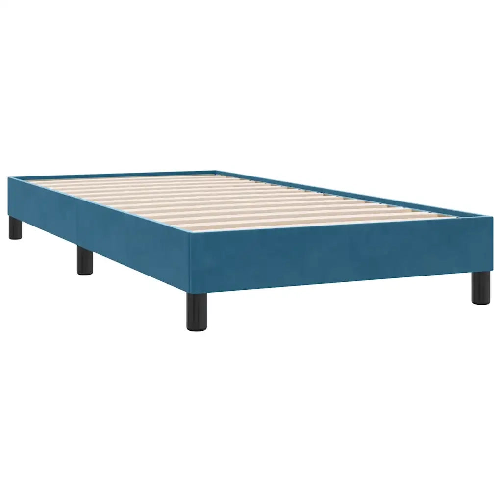 Giroletto a Molle con Materasso Blu Scuro 80x210 cm Velluto 3317761