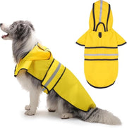 Reggiserviette per cani con cappuccio, impermeabile e riflettente, con tasche per cintura e regolazione della vita, adatta a cani di tutte le taglie