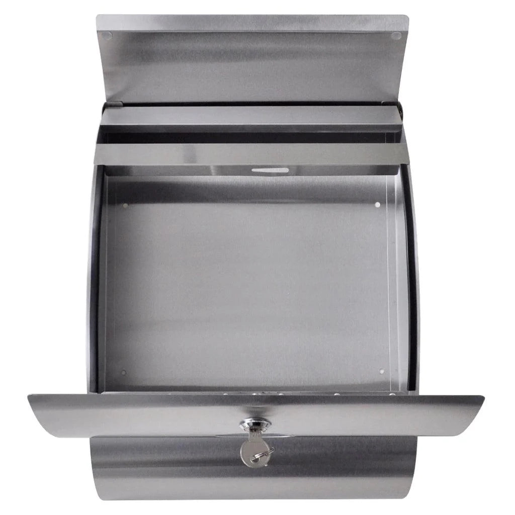 Cassetta postale doppia dal design contemporaneo in acciaio inox su gambe 120 cm 1002007