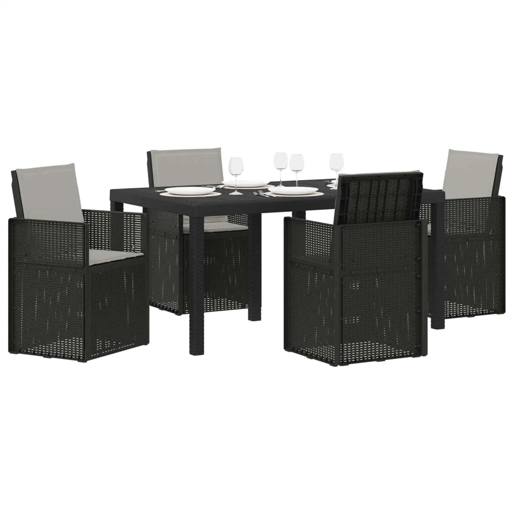 Set da Pranzo per Giardino 5 pcs Antracite e Grigio chiaro PP 3430058