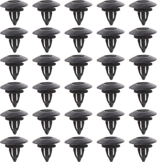 30 pezzi di trim laterale Dorpel Rok Clips-Rocker Panel Wiel Behuizing Retainer Nero Plastica con Spongia di Gomma 51777171003 Compatibile con BMW X3 X5 X6 E70 E71.