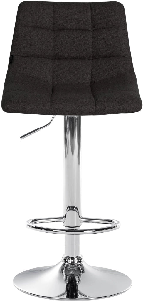 Set di 2 sgabelli da bar Jerry Fabric nero,cromo