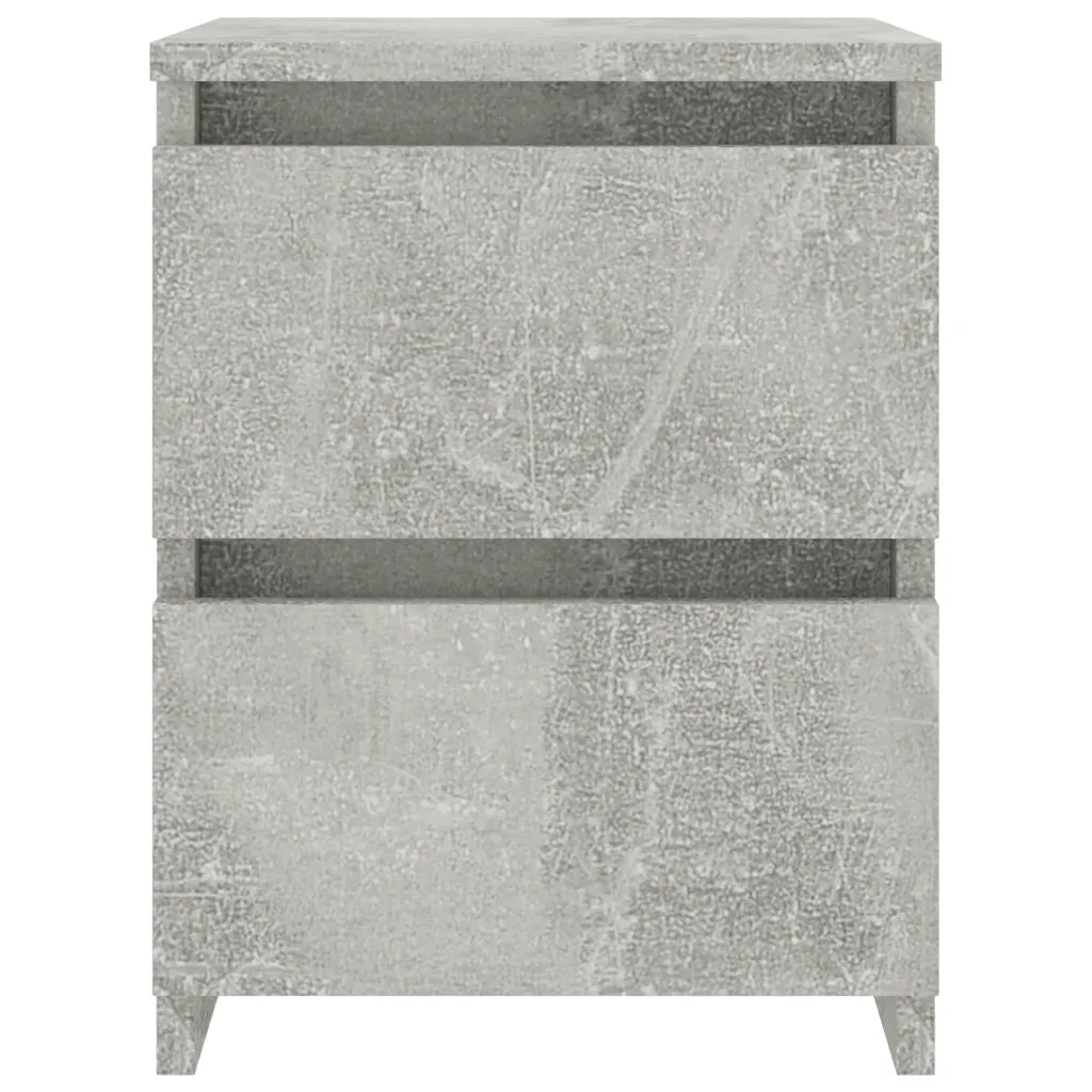 Comodini Grigio Cemento 2 pz 30x30x40 cm in Truciolato cod mxl 51888