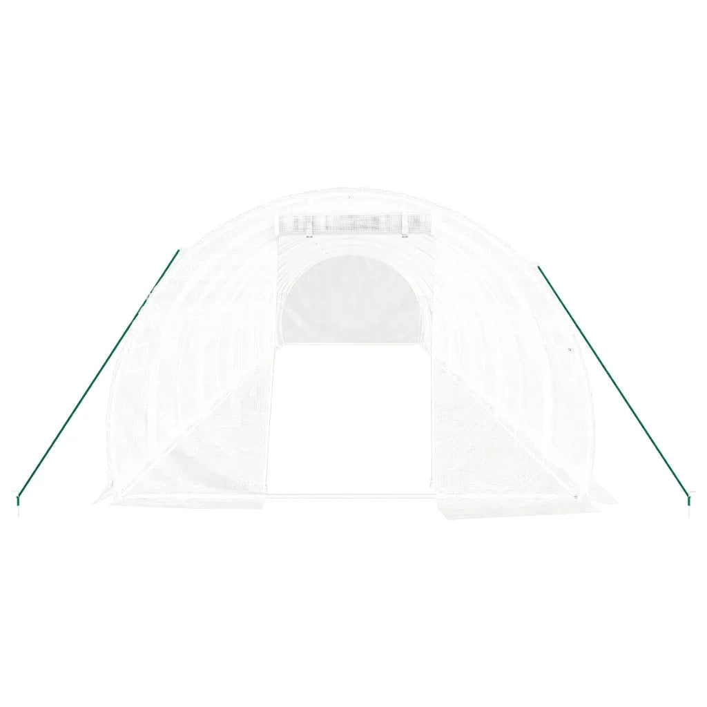 Serra con Telaio in Acciaio Bianco 36 m² 12x3x2 m 3188054
