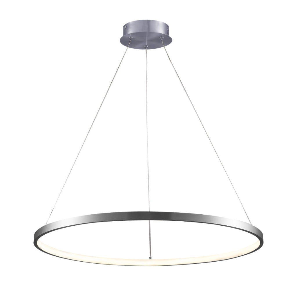 Lampada a sospensione LED ad anello Polux LEA nichel 20W 4000K