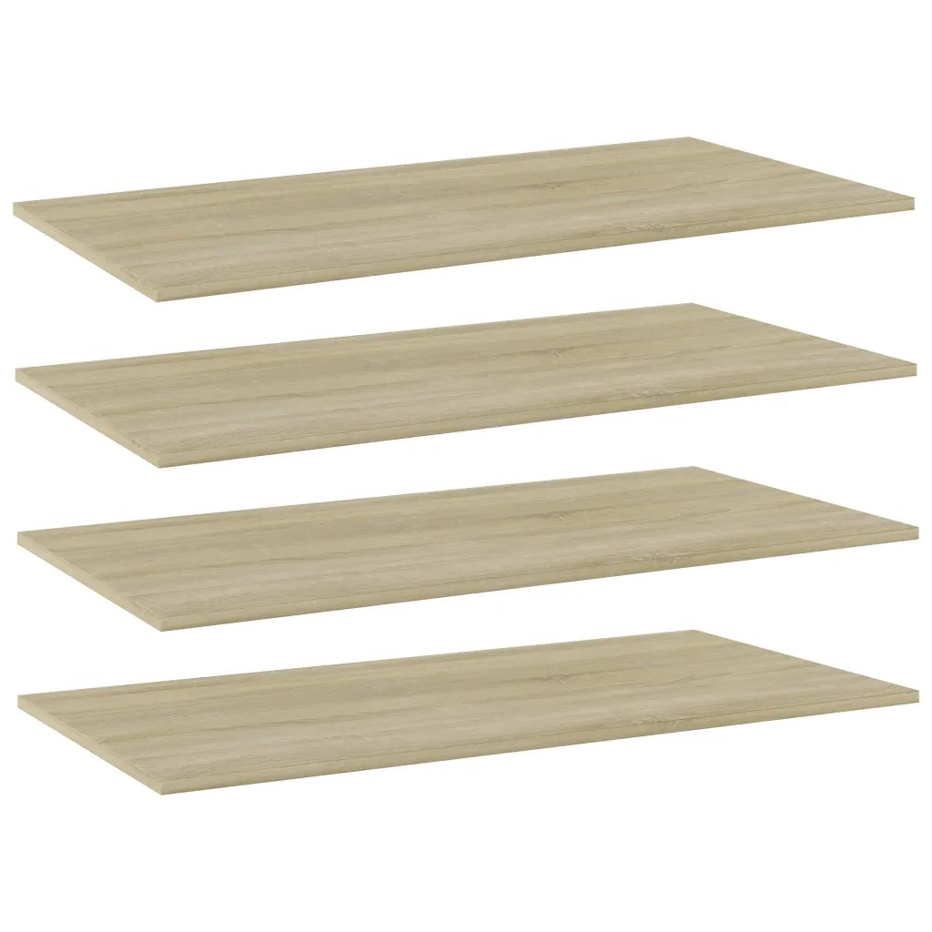 Ripiani Libreria 4 pz Rovere Sonoma 80x20x1,5 cm in Truciolato cod mxl 59391