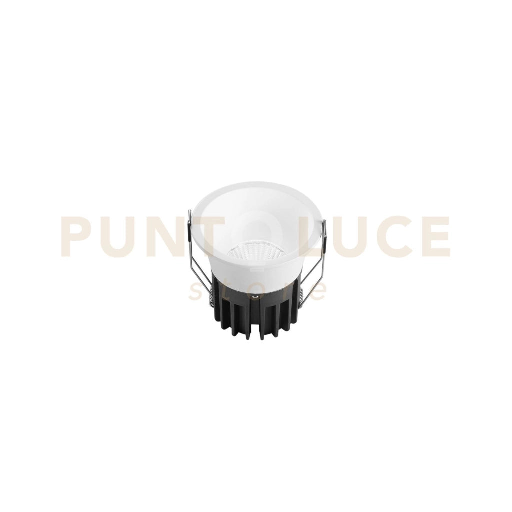 INCASSO LED QUARK BIANCO TONDO ANTIRIFLESSO COB 12W 1300LM CCT 3000K / 4000K / 6500K 8,5X8CM